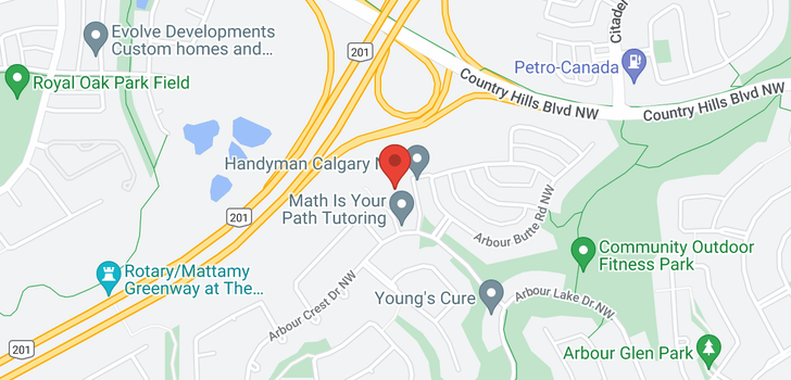map of 1212 303 ARBOUR CREST Drive NW
